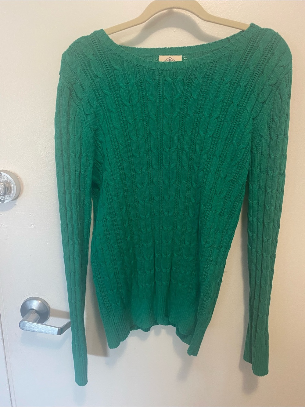 St. John's Bay Emerald Cable Knit Crew Sweater